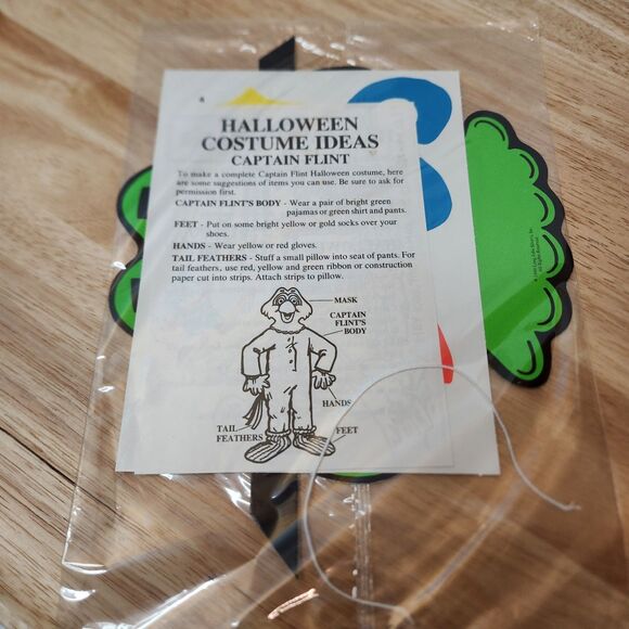 1990 Long John Silver’s Captain Flint Mask – Vintage Halloween Promo – Sealed - Picture 1 of 4